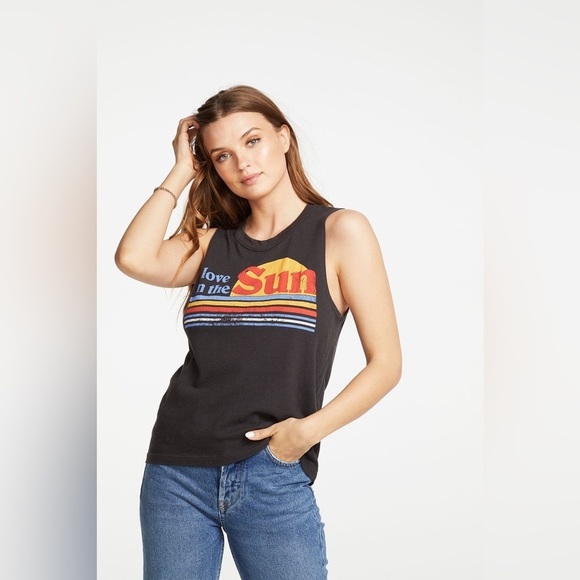 Chaser Tops - Chaser - Love in the Sun Muscle Tank- Size Large